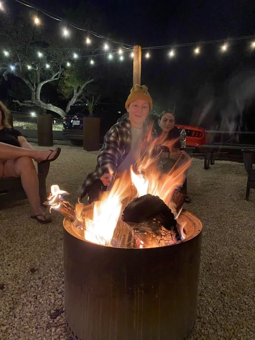 Relaxing by the Fire Pit