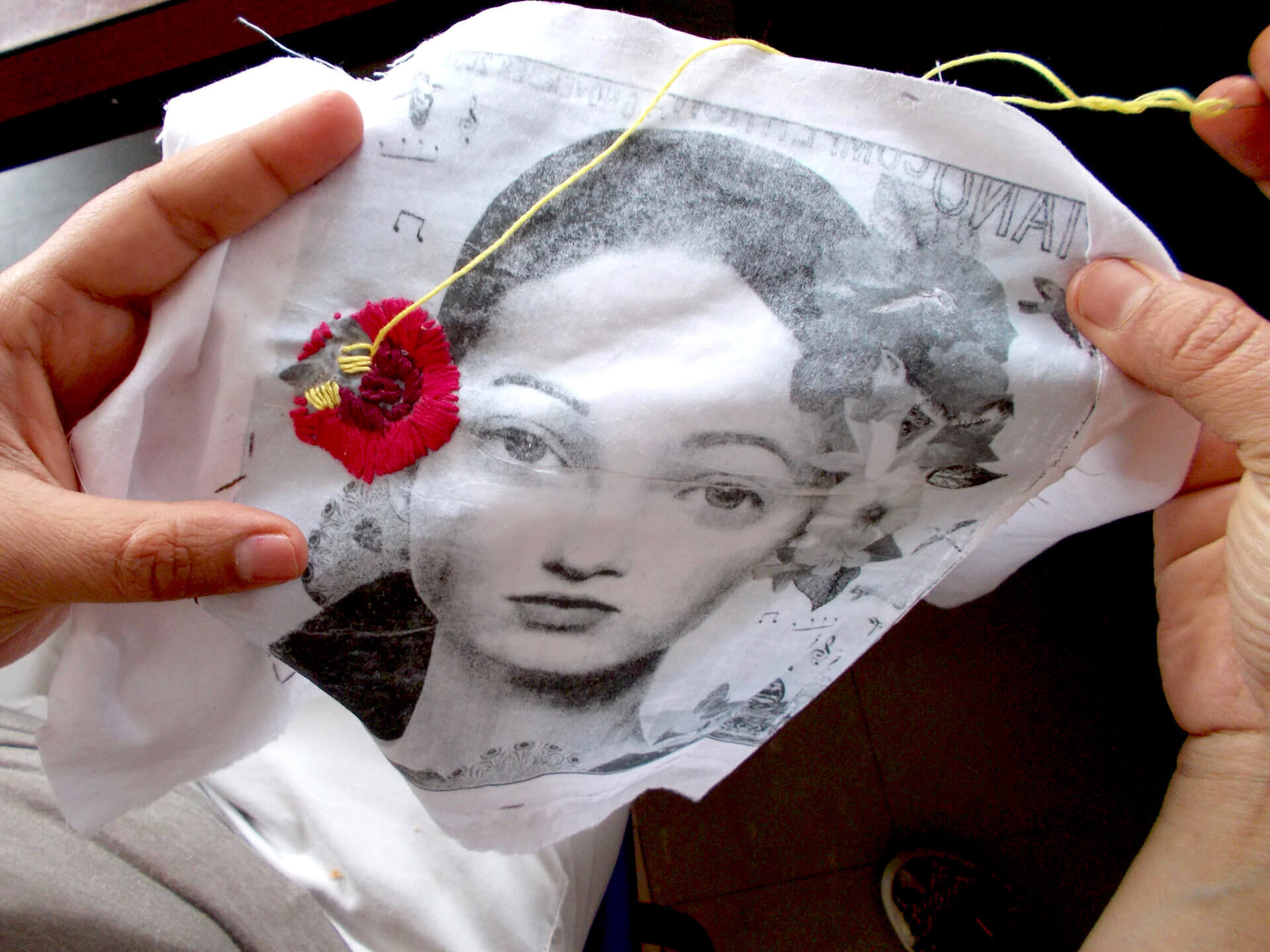 image transfer and stitch workshop