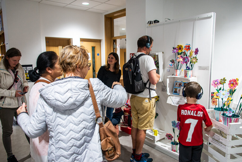 visitors to the exhibition