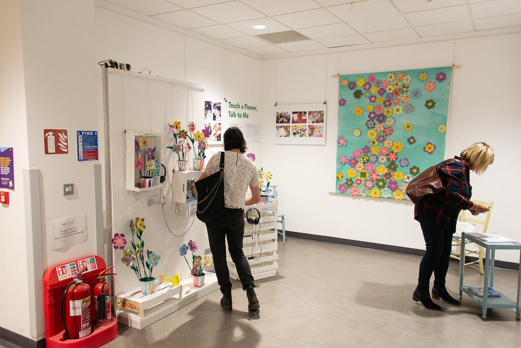 exhibition opening at Plaza, University Hospital Llandough