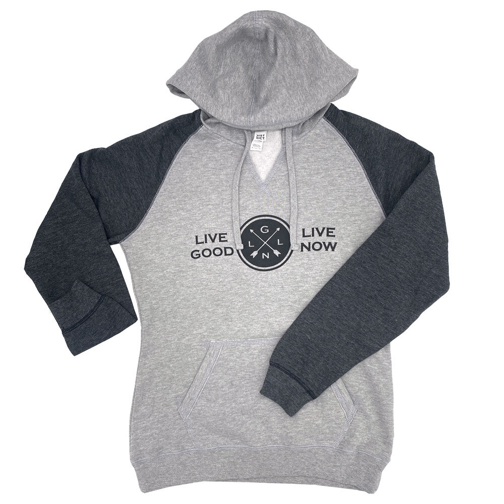 Living Your Best Life Women's Lightweight Fleece Raglan Hoodie