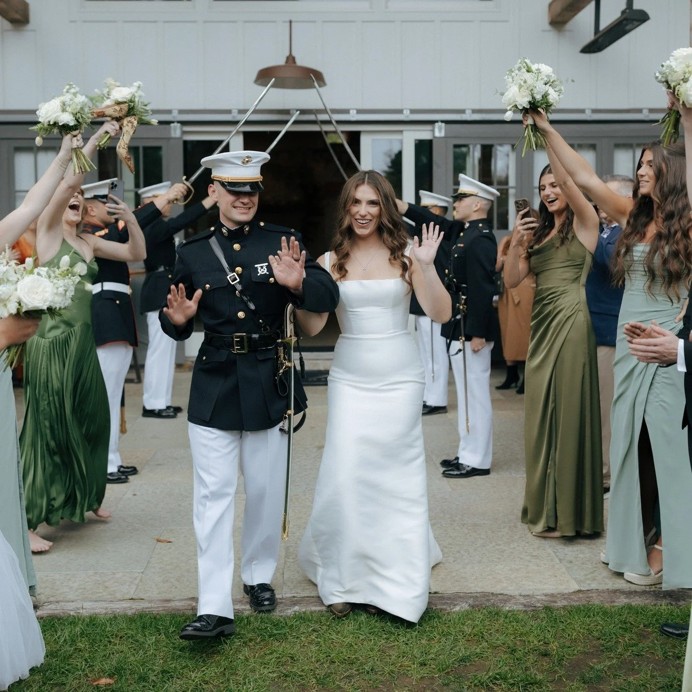 Seriously, who doesn&rsquo;t love a man in uniform (and a grand entrance into cocktail hour)?

📸 Photographer | @laurenelise.co 
🎥 Videographer | @mcv_films 
💐 Florist | @wildflowerfarmflorals