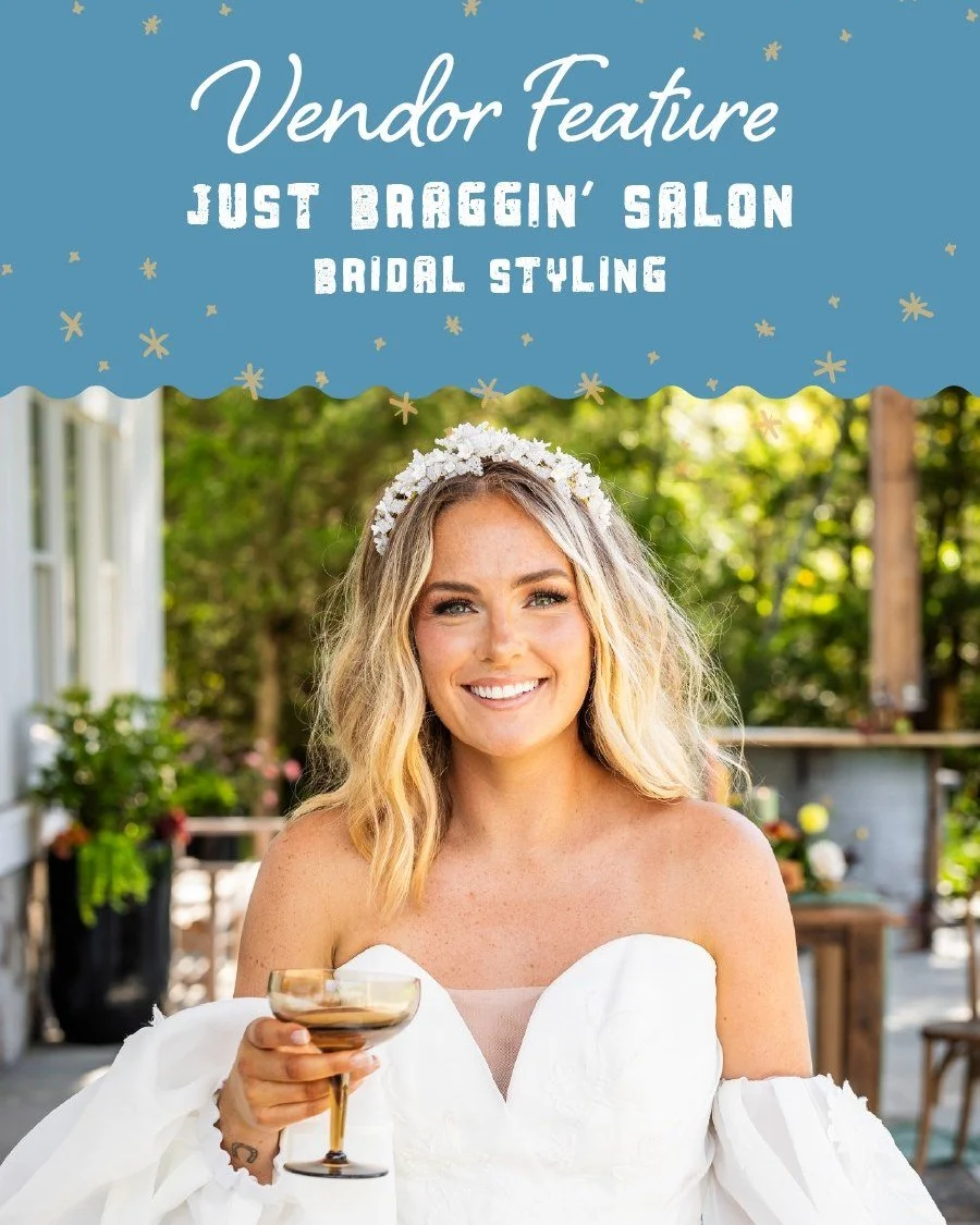 Next up on our Golden Hour Guest List: @justbragginbridal! 💄

Your hair and makeup should feel just as *you* as everything else about your wedding day. Just Braggin' brings bridal styling that feels polished, elevated, and still completely like your