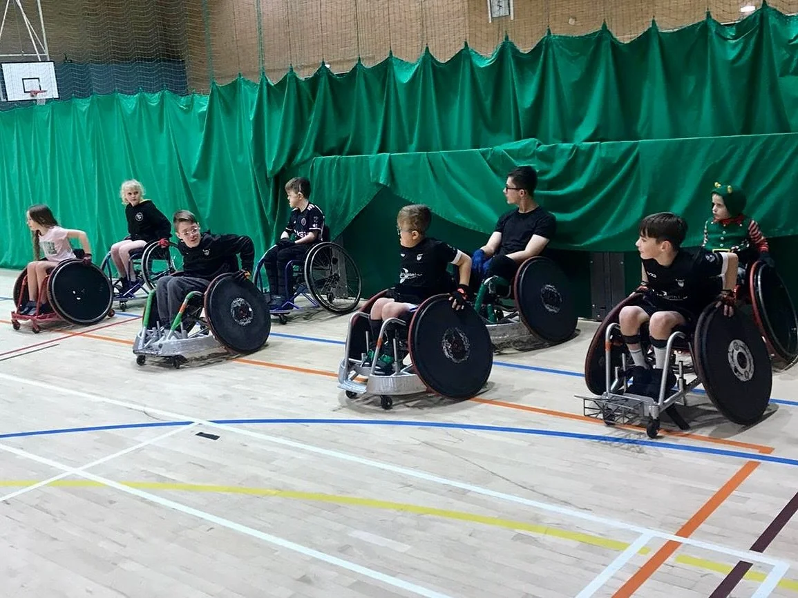 Baby B’s‼️ We had 8 juniors (2 new) training last night. The momentum is definitely growing. 
Join Our Family, The Wheelchair Rugby Family!
Anyone with a #PhysicalDisability can play whether it is seen or not. 
We cater for Adults and Junior