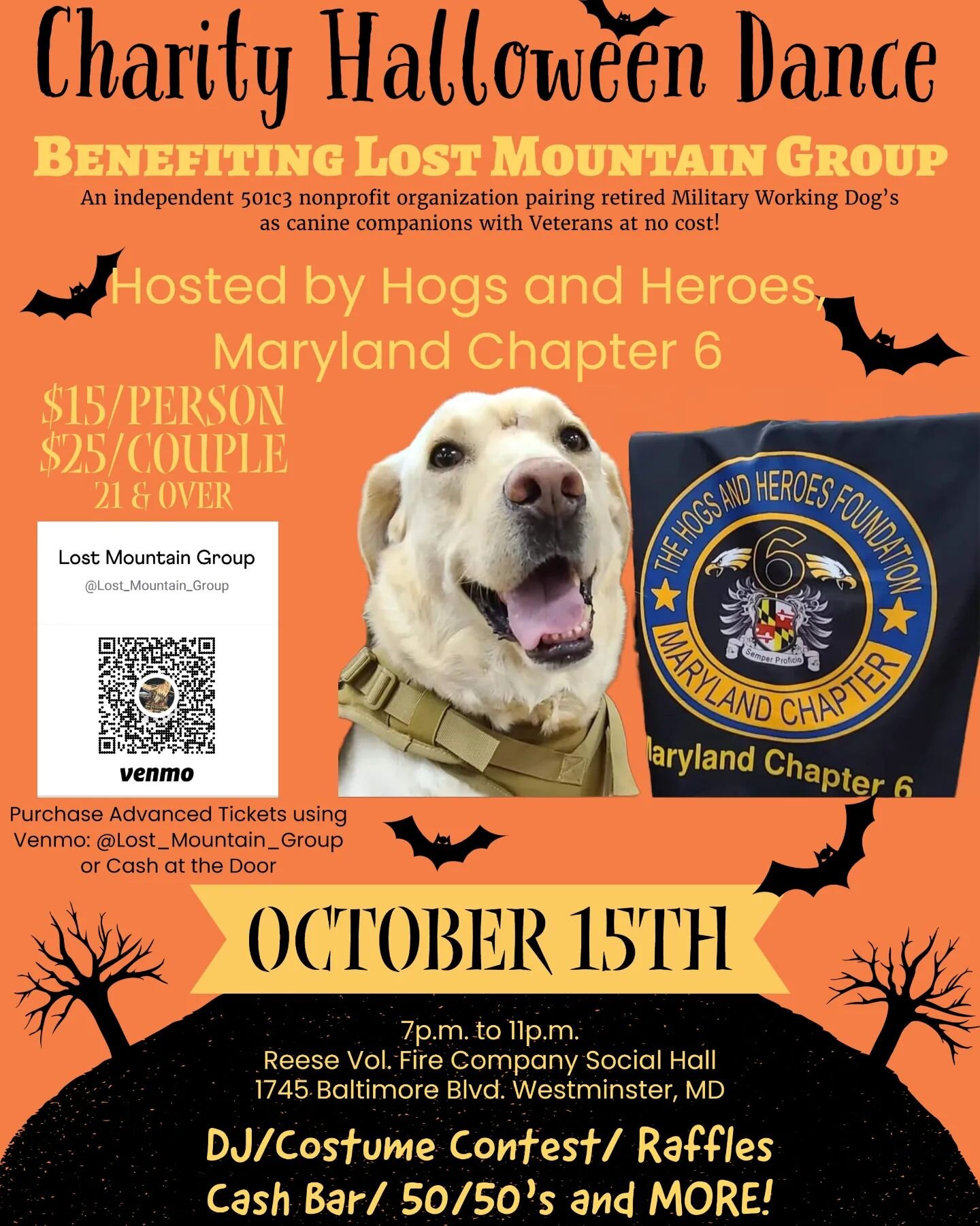 It's been a crazy summer, but we are back in the swing of things! 

For any of our NoVA and MD followers- come out and join us for a Charity Halloween Benefit Dance benefiting @lostmountaingroup on Saturday, October 15th in Westminster,  MD!