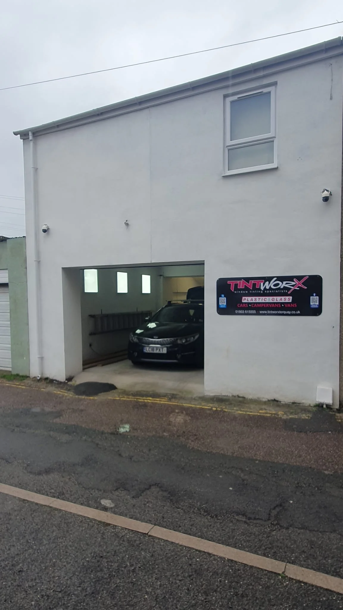 This is our main unit, located in (next to 173) Fortune way, Torquay, TQ1 3HP. For all our vehicle windows, offices and homes. 
When the garage door is open, we are open. 
We have a seating area, with comfy seats if you wish to wait.
