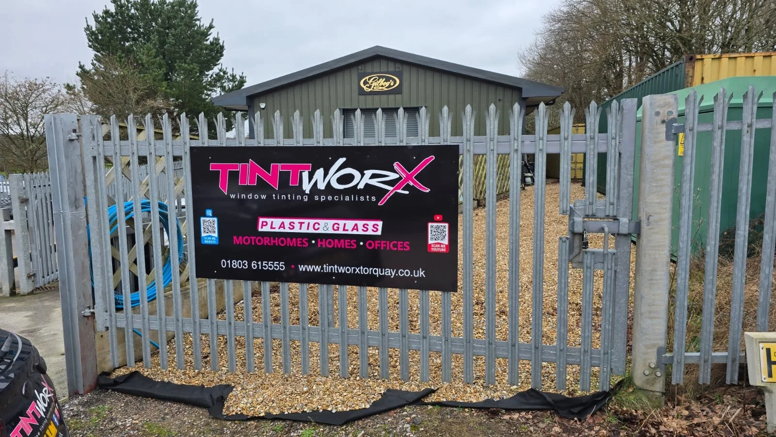 This is the entrance to our Motorhome and Plastic unit. It is Appointment only as its unmanned.
You can find it next to Gilboys Ltd, Beacon Park, Dartington, TQ9 6DX.
Home for all our Plastic Windows.