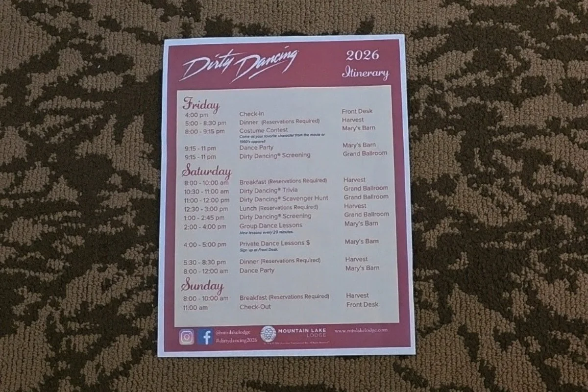 Dirty Dancing weekend itinerary from Mountain Lake Lodge