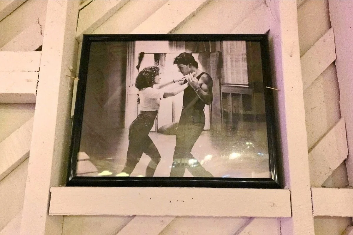 Framed photo of Baby and Johnny dancing from Dirty Dancing at Mountain Lake Lodge