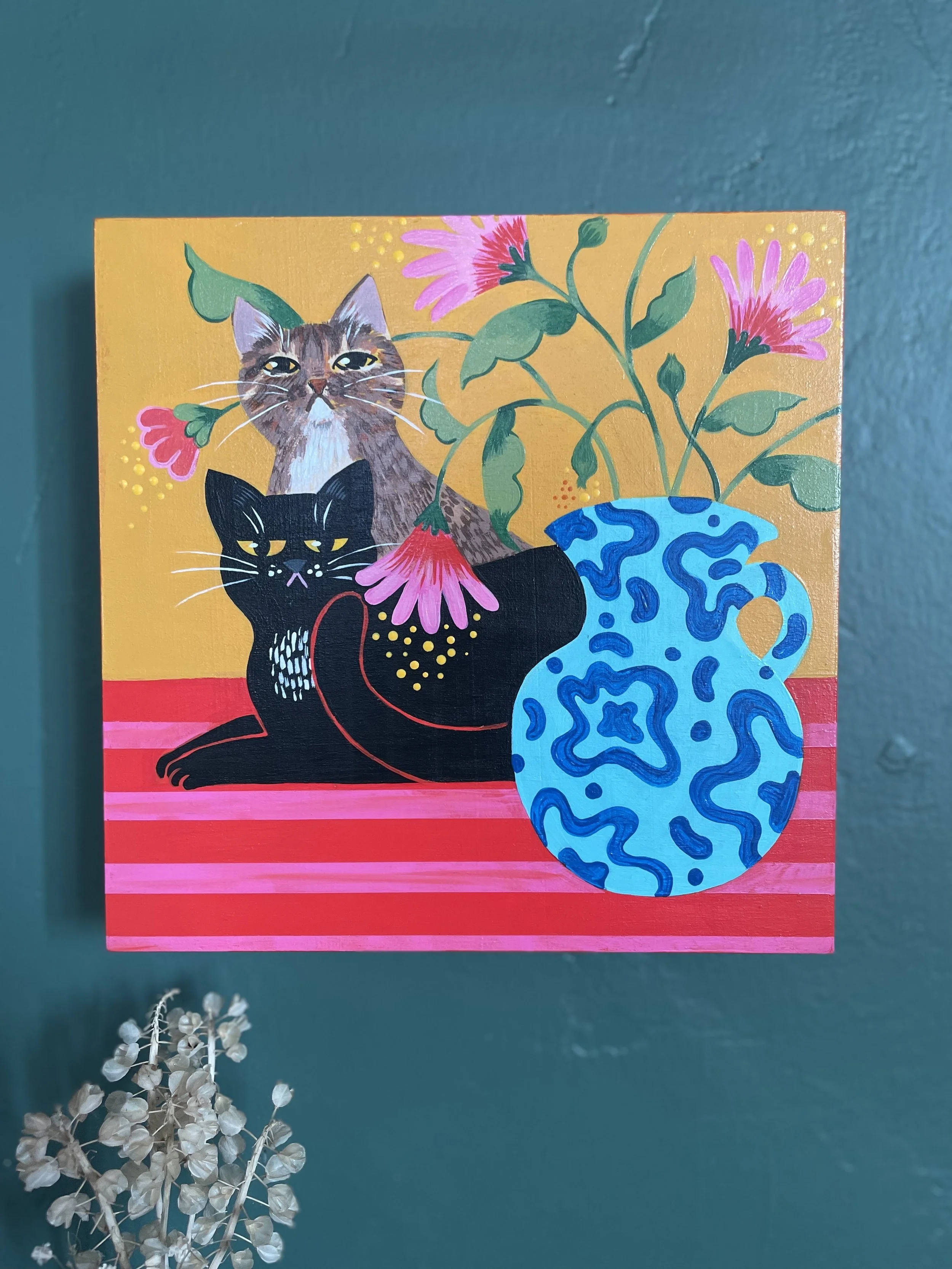 Custom Illustrative Pet Portrait 10"x10"