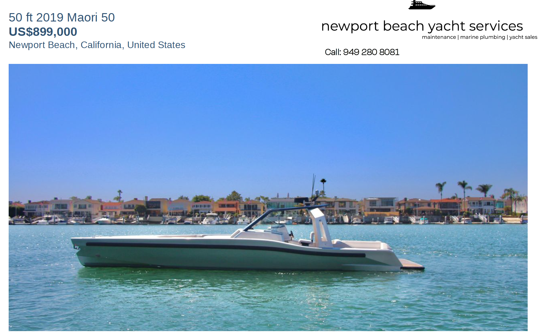 Newport Beach Yacht Services Sales, Maintenance & Marine Plumbing