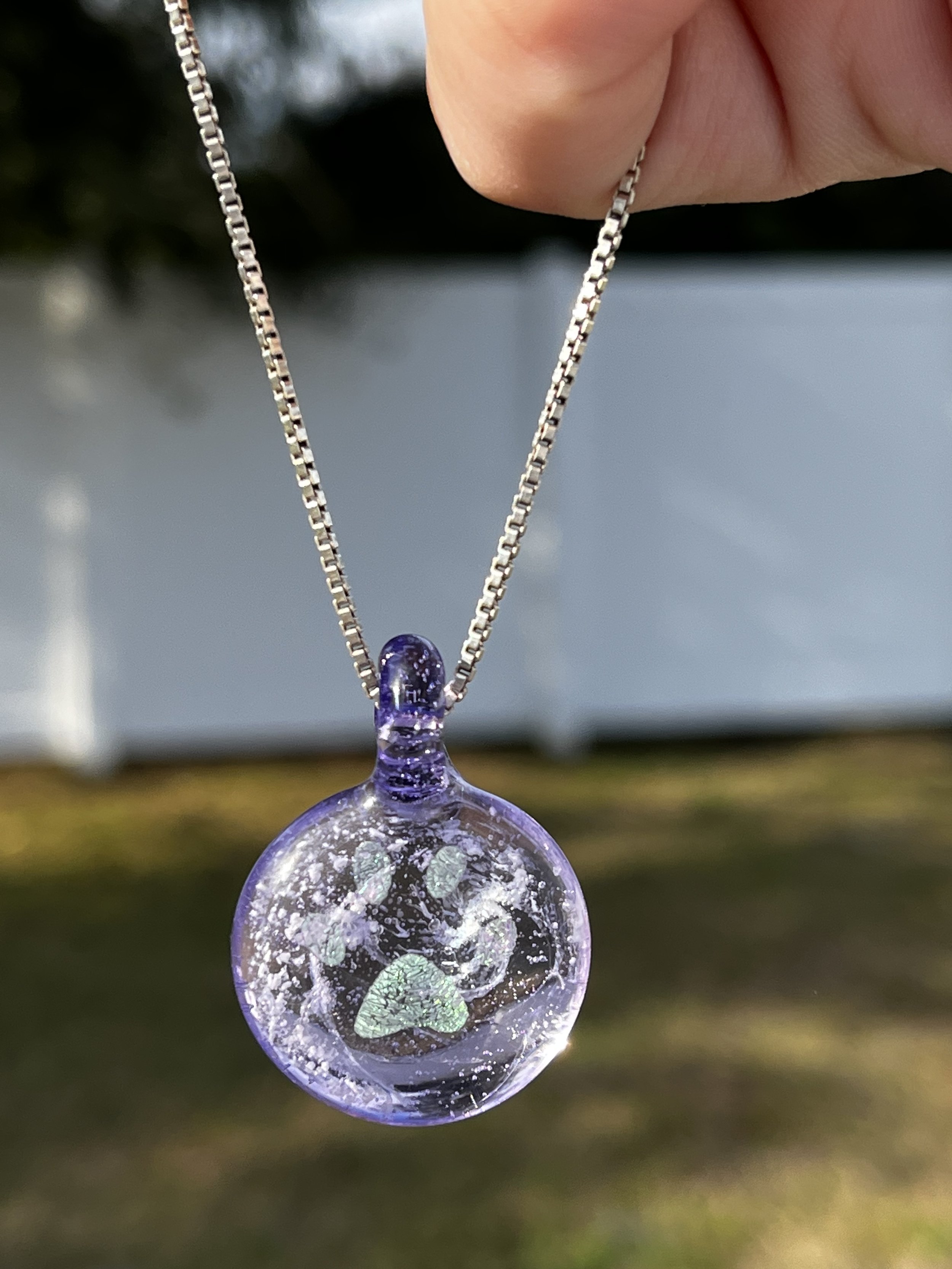 Pet Paw Cremation Memorial Pendant
