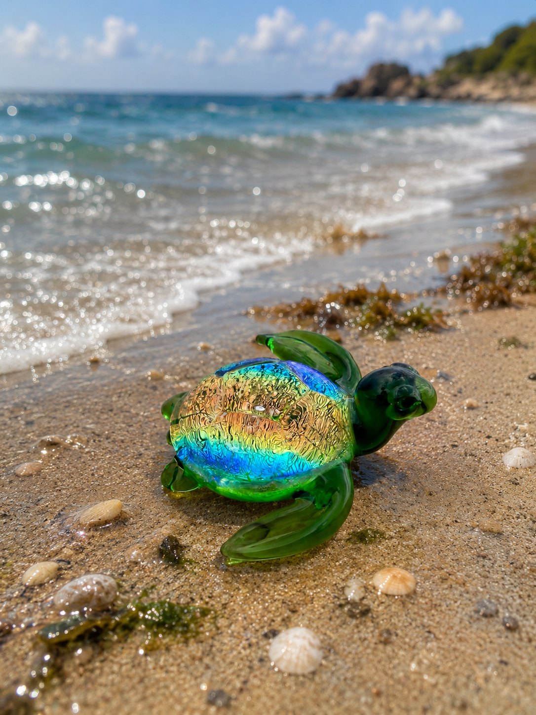 Dichro Sea Turtle Cremation Memorial Sculpture
