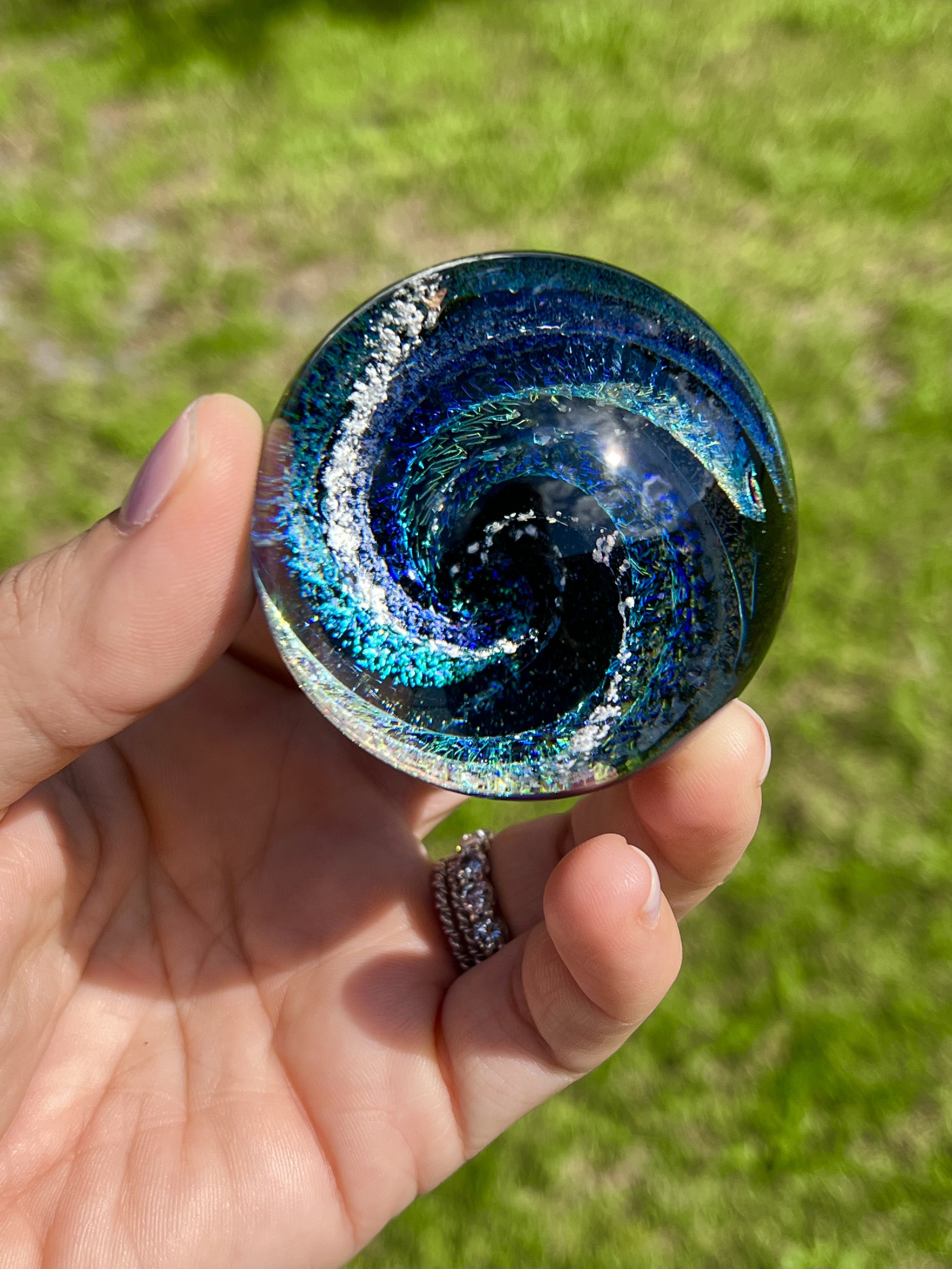 Dichro Swirl Cremation Memorial Marble