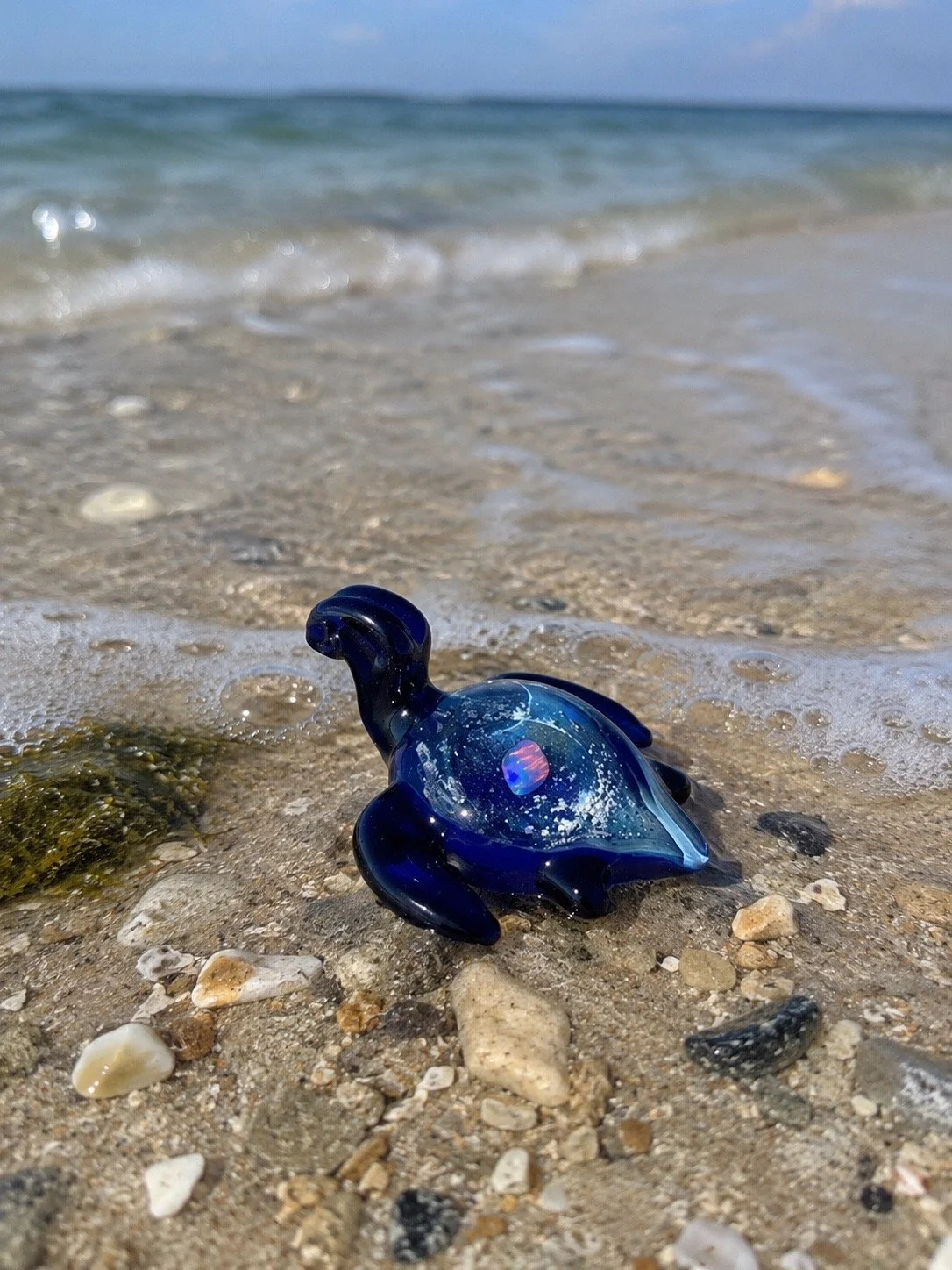 Heavenly Opal Sea Turtle Memorial Sculpture