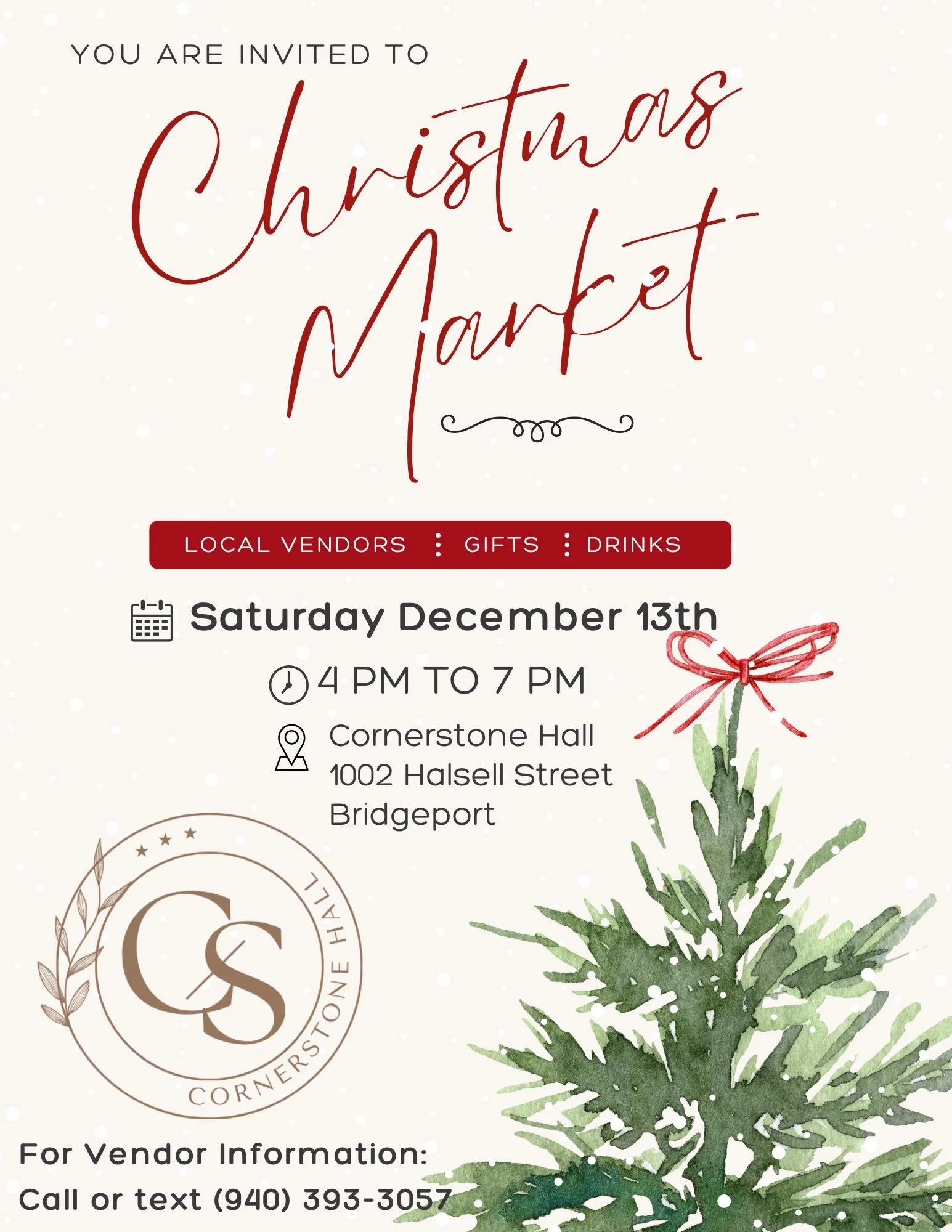 Christmas Market at Cornerstone Hall 
