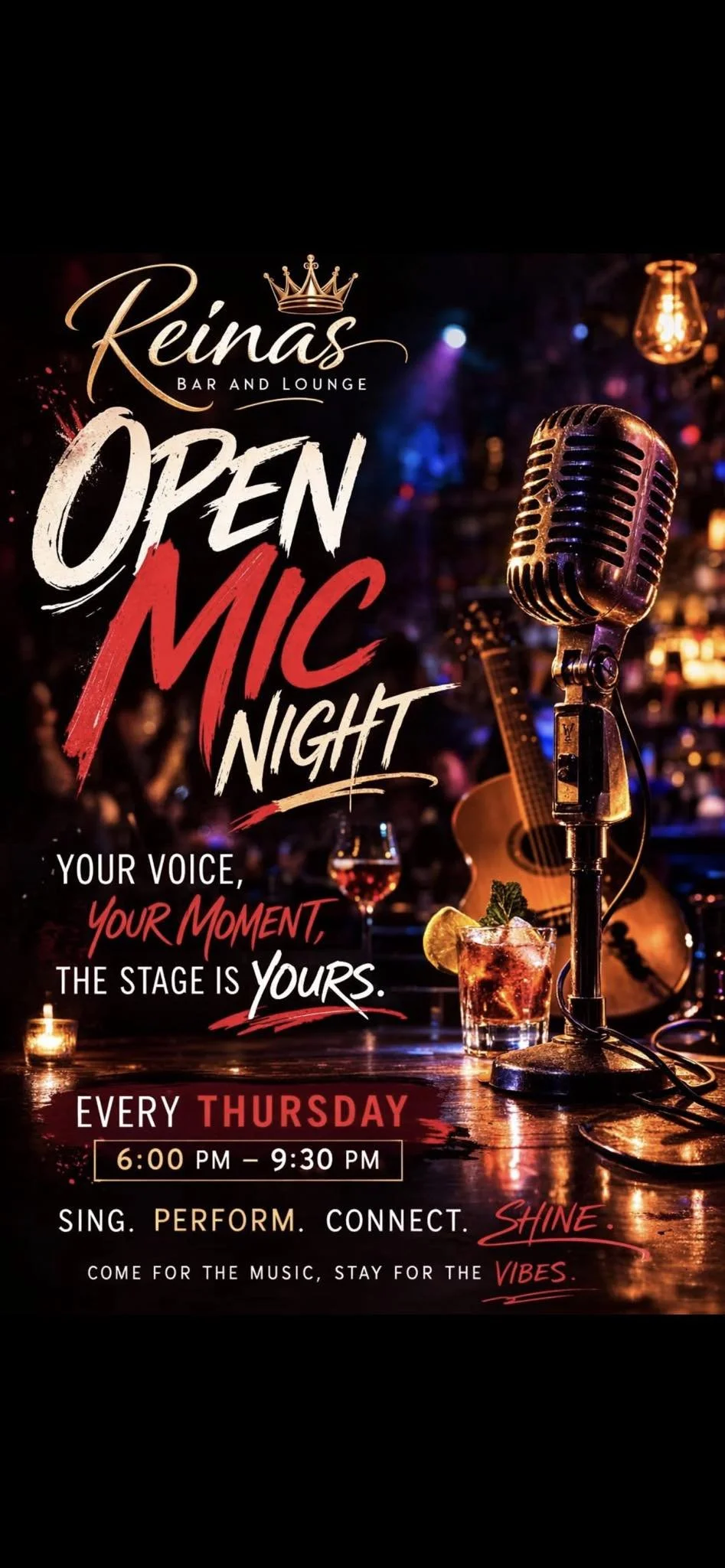 Open Mic night at Reinas 