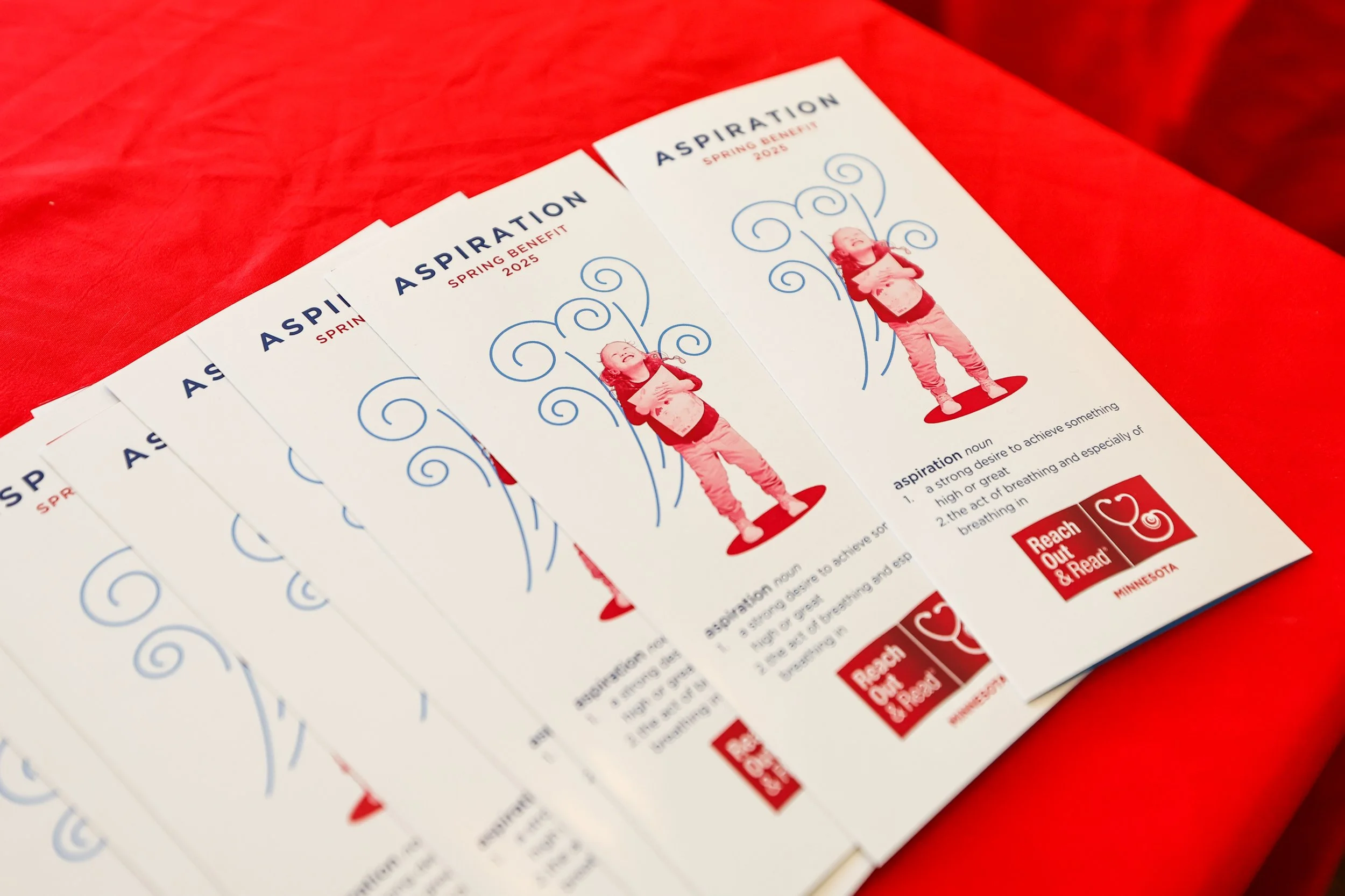 Printed brochures on a table