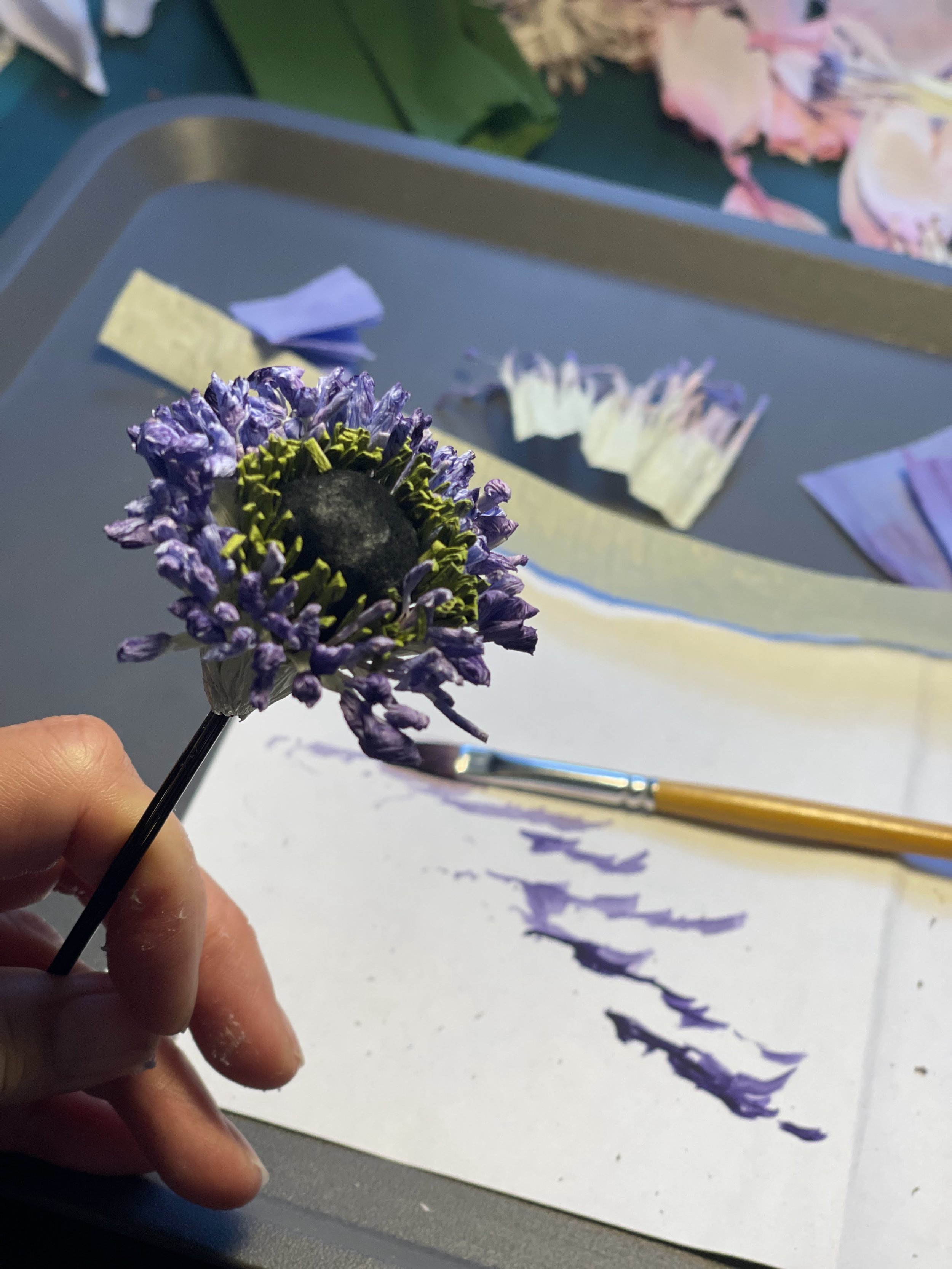 Små støvdragere til en fransk anemone