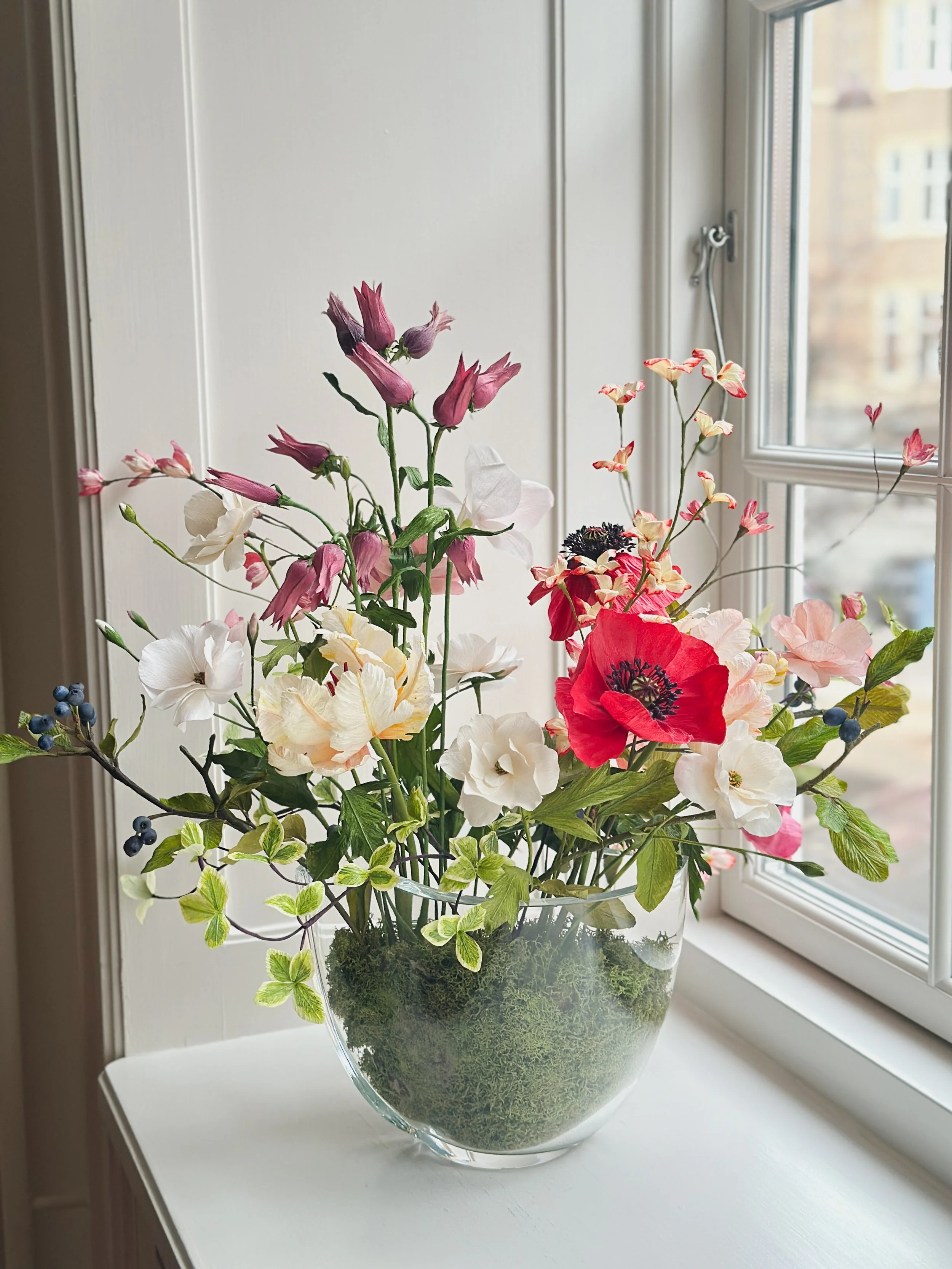 Stor buket af papirblomster  fra doxaflowers