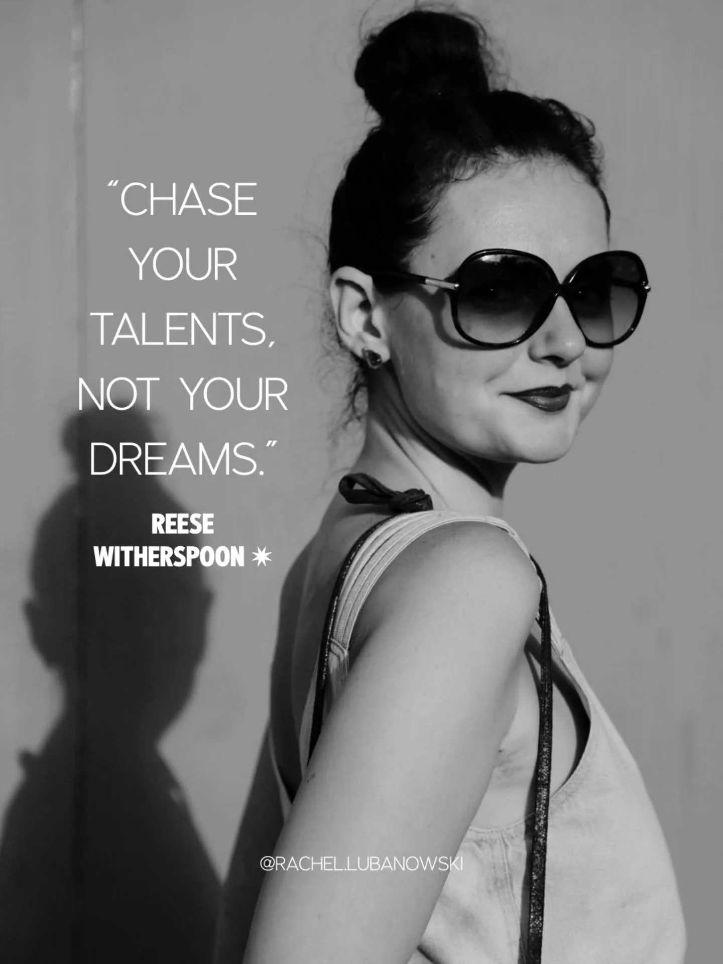 "Chase your talents, not your dreams."

Thank you, @reesewitherspoon. 💫✨️

&bull;&bull;&bull;&bull;&bull;

Quote of the day &bull; Inspirational women &bull; Inspirational quote &bull; Daily inspo