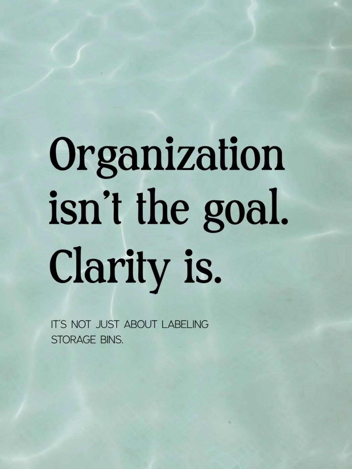 Last weekend, my friend and I talked about why we do this work (the work of tidying and letting go), and what makes it different from typical "organizing." ✨️

We talked about how we&rsquo;re in this work not to have clients buy more bins a