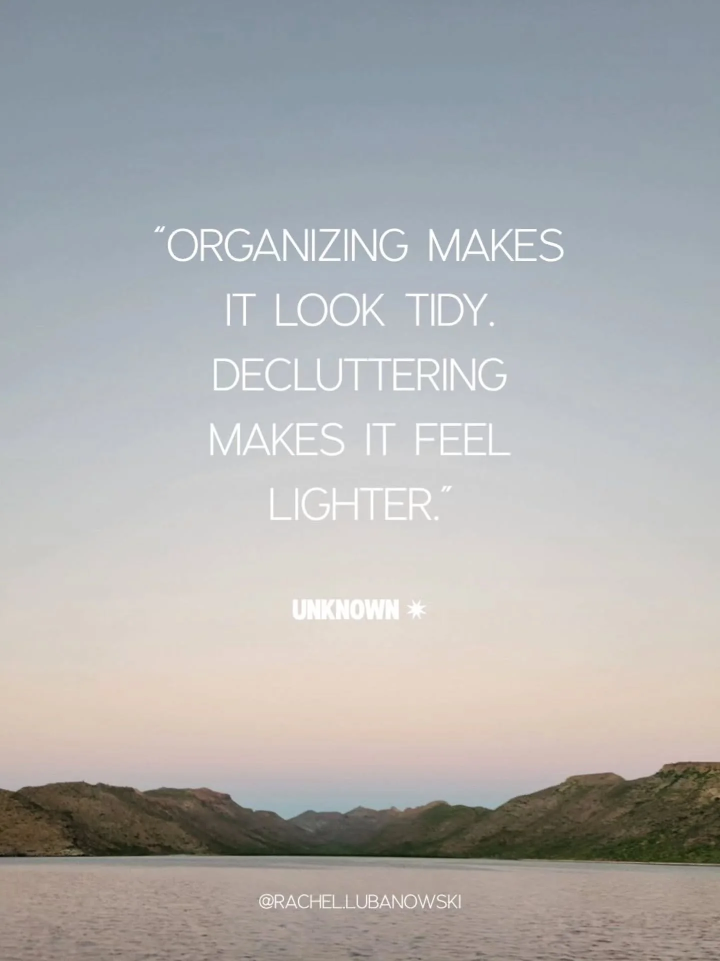 There's a difference!

Organizing makes your space look neat. But decluttering? That's what changes how you feel. 💐

You can have the prettiest bins and labels, but if you're keeping things that don't serve you, your space will still feel heavy and 