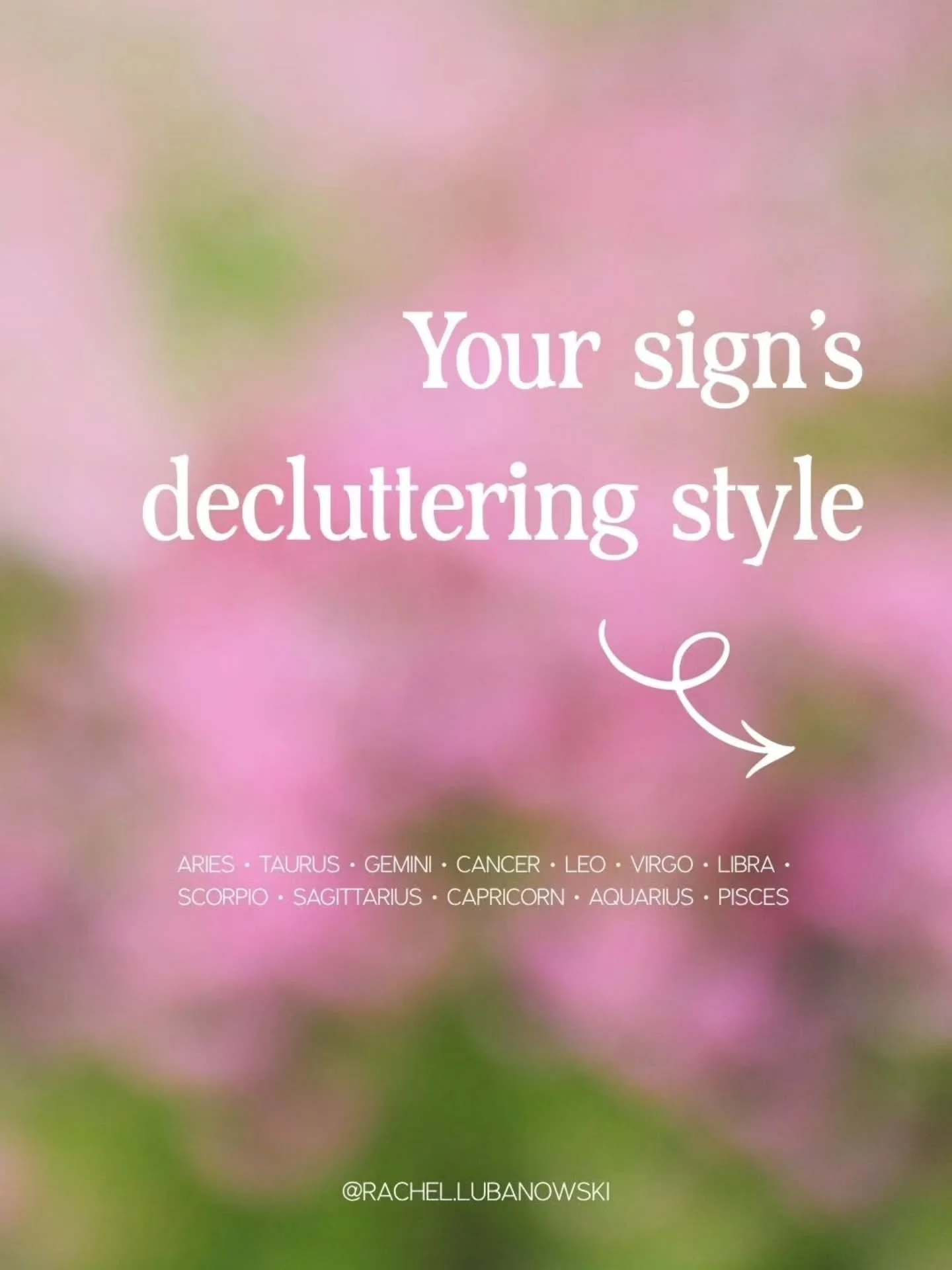What's your sign's decluttering style?

Tag a friend who needs this. 🔮✨

xo
Rachel ✷

&bull;&bull;&bull;&bull;&bull;

Zodiac signs &bull; Decluttering &bull; Simplify your life &bull; Astrology &bull; Home organization &bull; Intentional living &bul