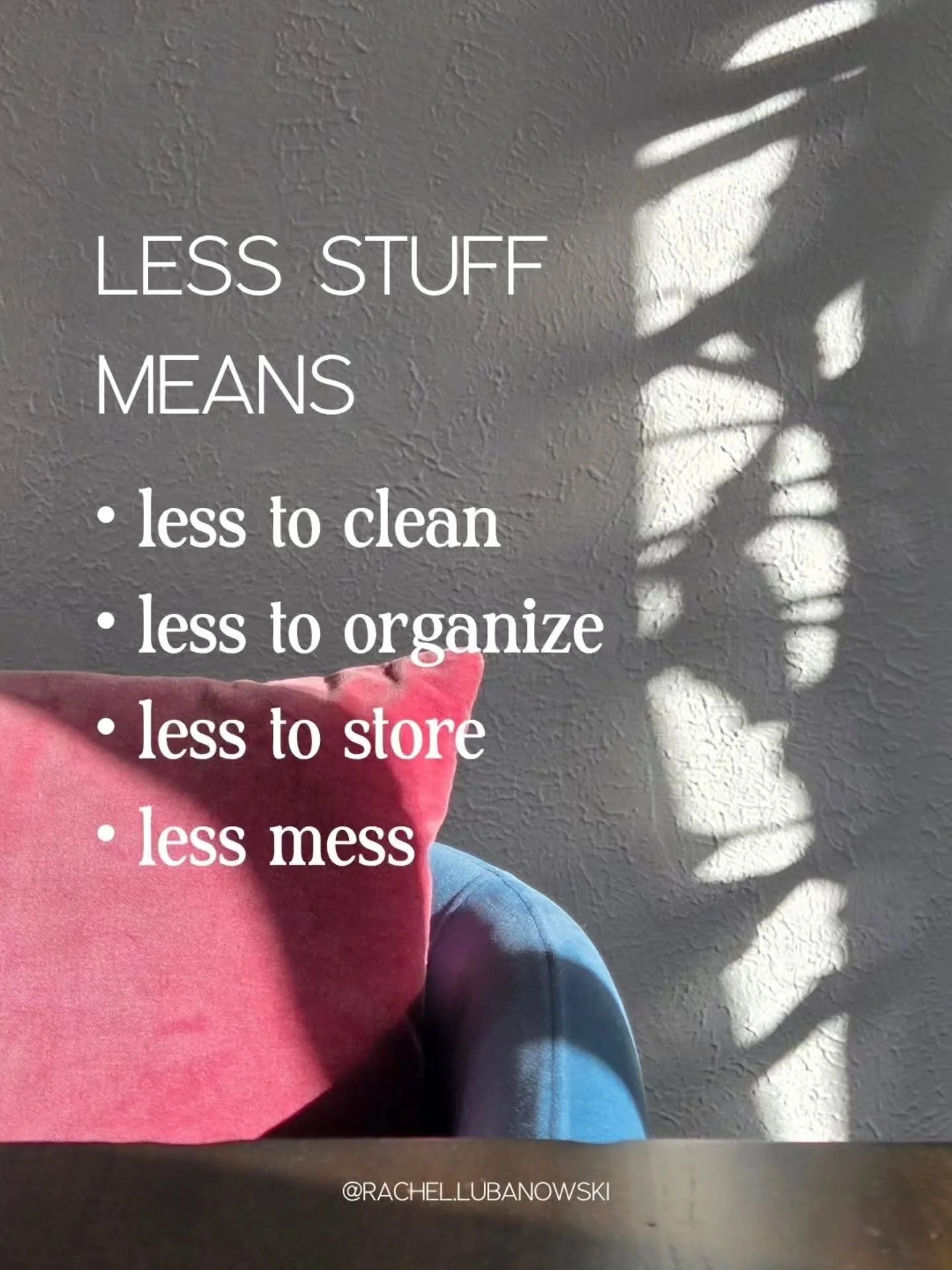 Ever notice how much mental *and* physical energy goes into managing things you don't even care about? 🌀

Cleaning, organizing, finding / buying / implementing storage solutions, the constant shuffling around items that just...exist. 

What if you r