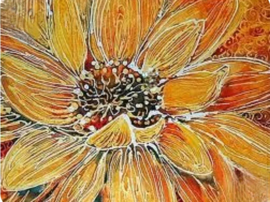 Sunflower Watercolor Batik, Oct 3