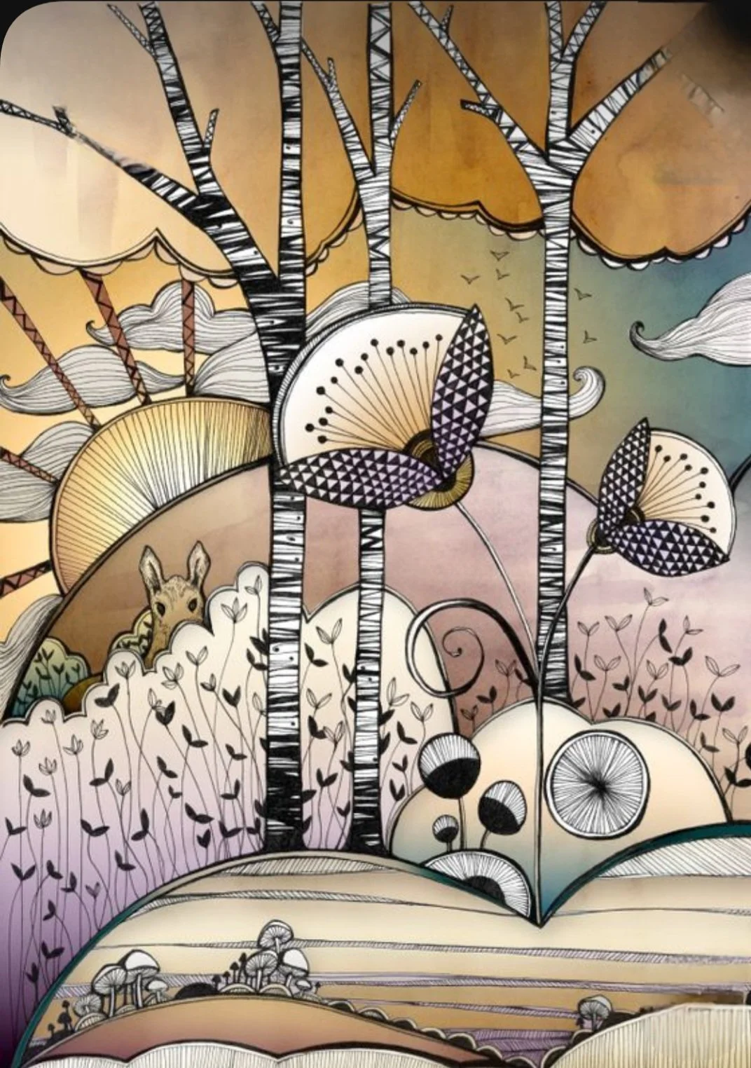 Zentangle Watercolor, Sept 5