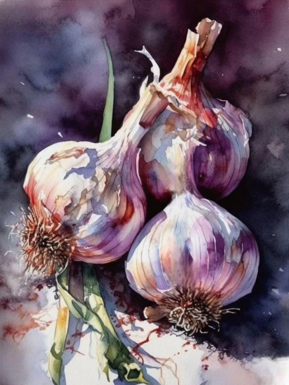 Drying Cloves Watercolor, Apr 4