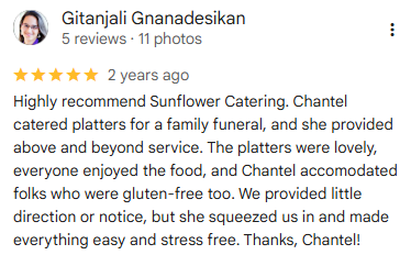 5 Star Google Review from Gitanjali Gnanadesikan