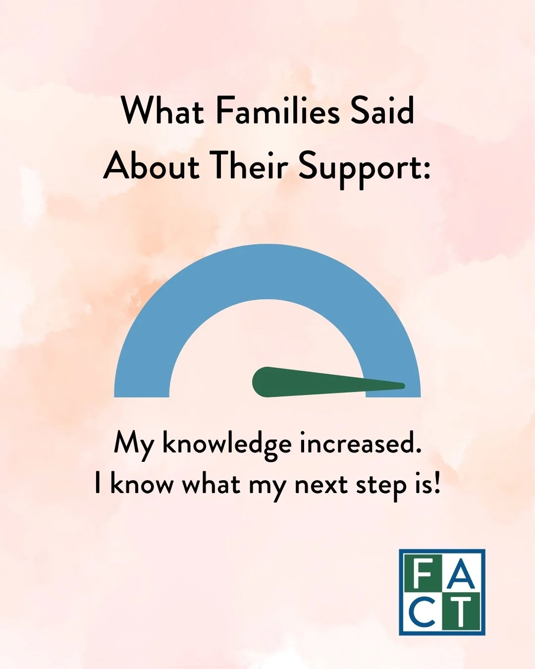 Families felt more confident and knowledgeable and had a next step to take.