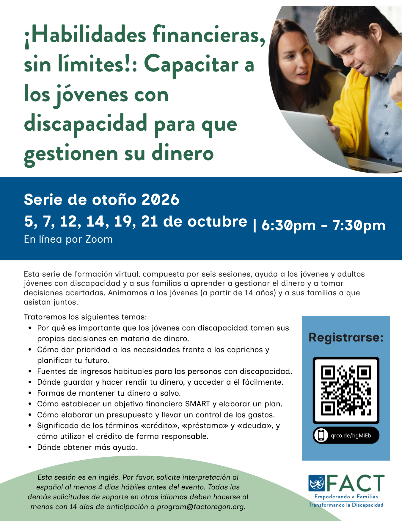 Spanish flyer. Click for pdf.