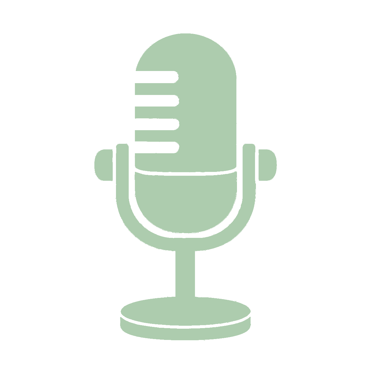 Microphone icon in light green