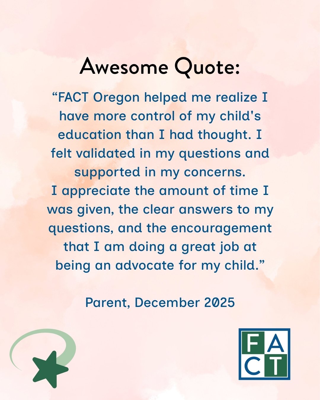 awesome quote from a parent