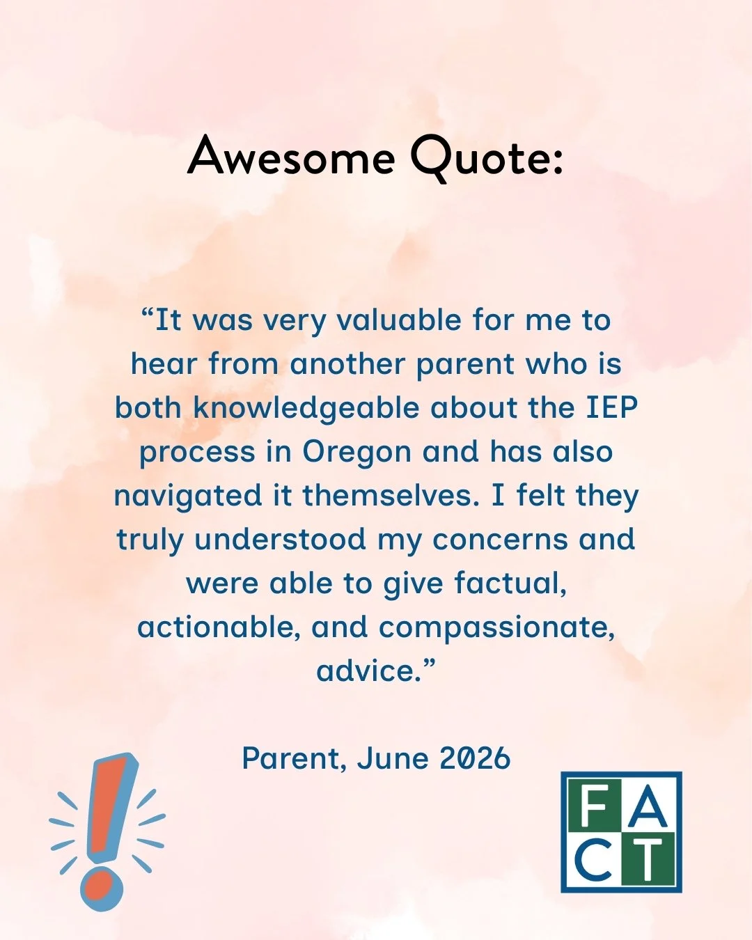 awesome quote from a parent