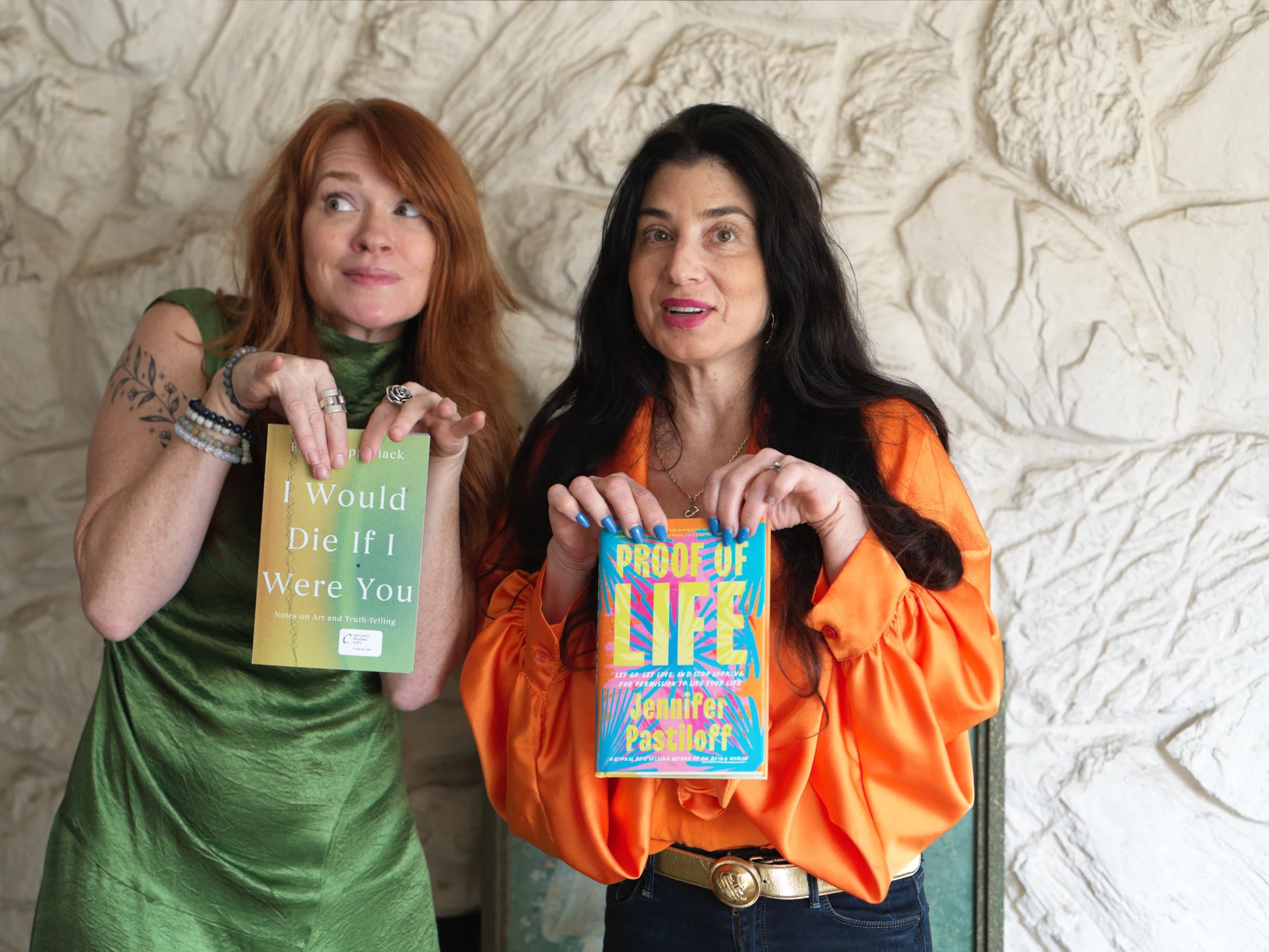 Authors Jennifer Pastiloff and Emily Rapp Black in conversation at Jennifer's Los Angeles home.
