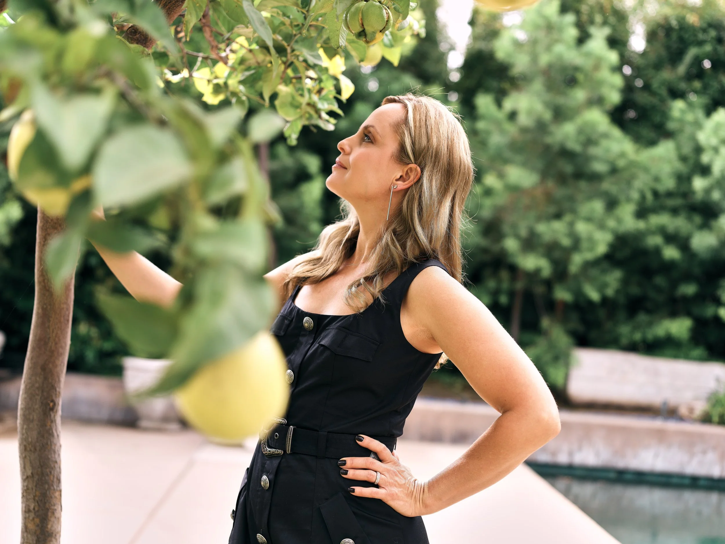 Mena Suvari poses at a private home in Los Angeles.