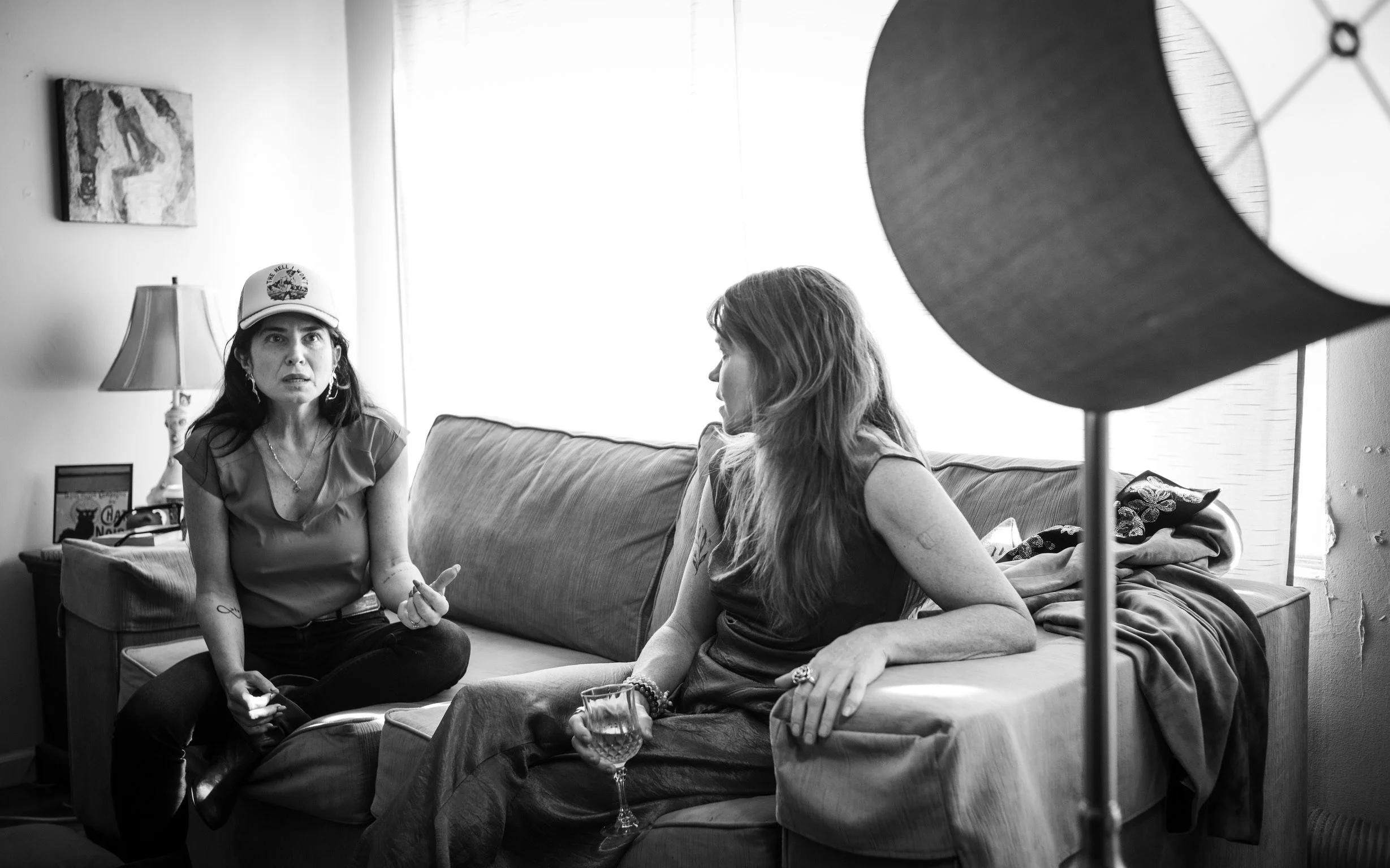 Authors Jennifer Pastiloff and Emily Rapp Black in conversation at Jennifer's Los Angeles home.