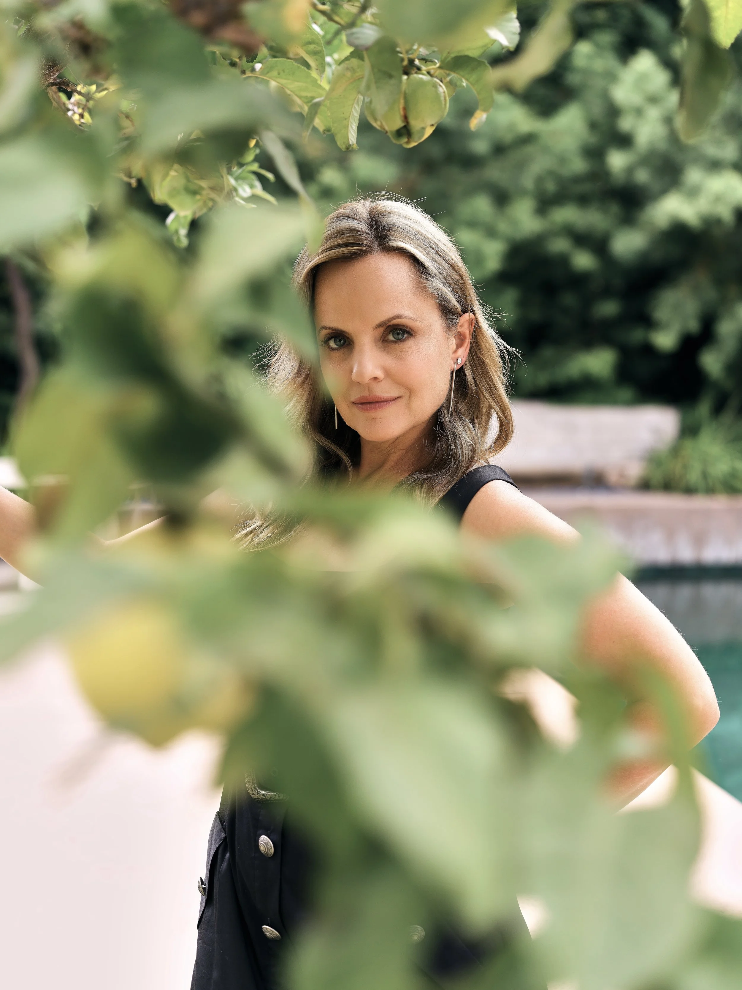 Mena Suvari poses at a private home in Los Angeles.