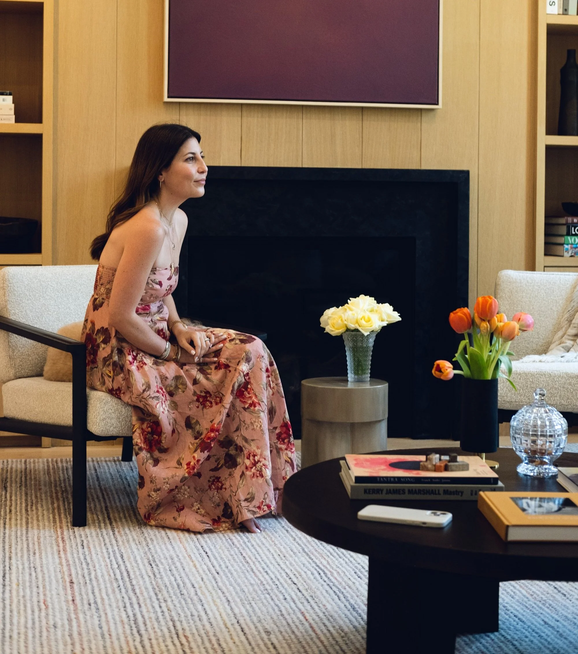 EF Collection jewelry designer Emily Strauss inside her West Hollywood home.