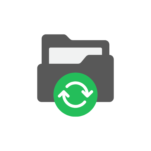 Illustration of files transferring between systems, representing a provider switch with no transfer fee