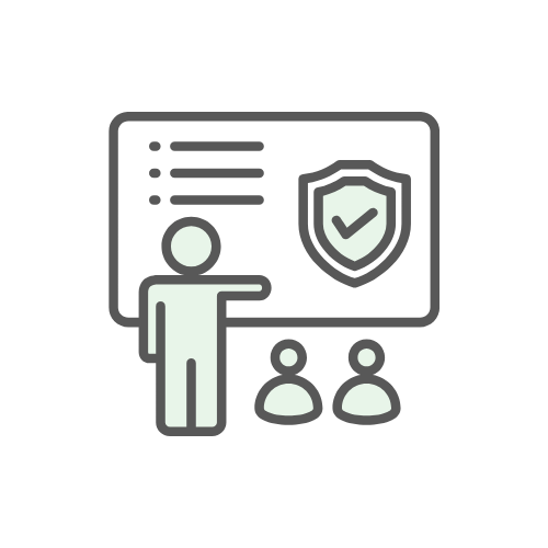 Illustration of a managed IT support plan presented alongside a security shield