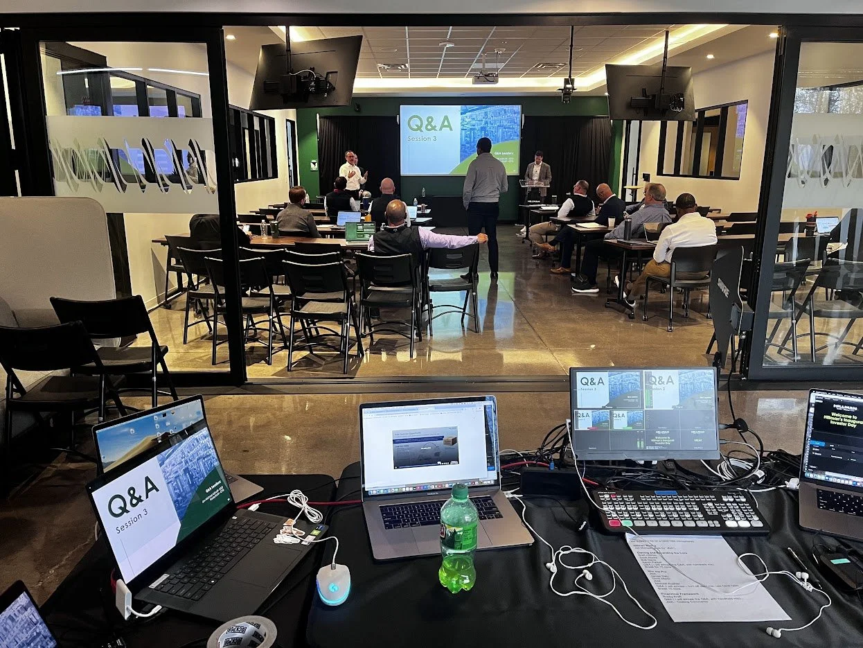 Full onsite Investor Day Production, Livestream and Microsite
