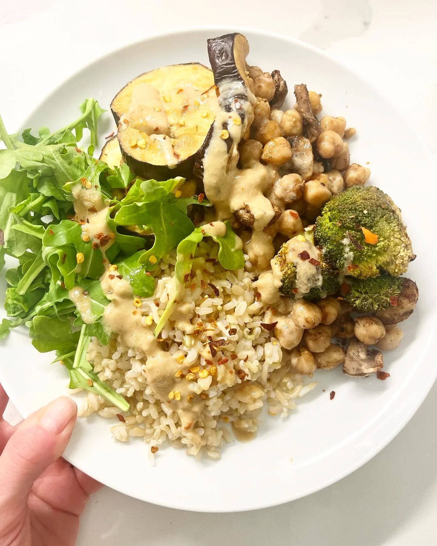 Eggplant &amp; Chickpea Salad