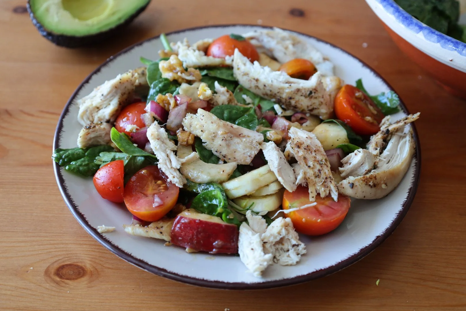 Summer Peach &amp; chicken salad