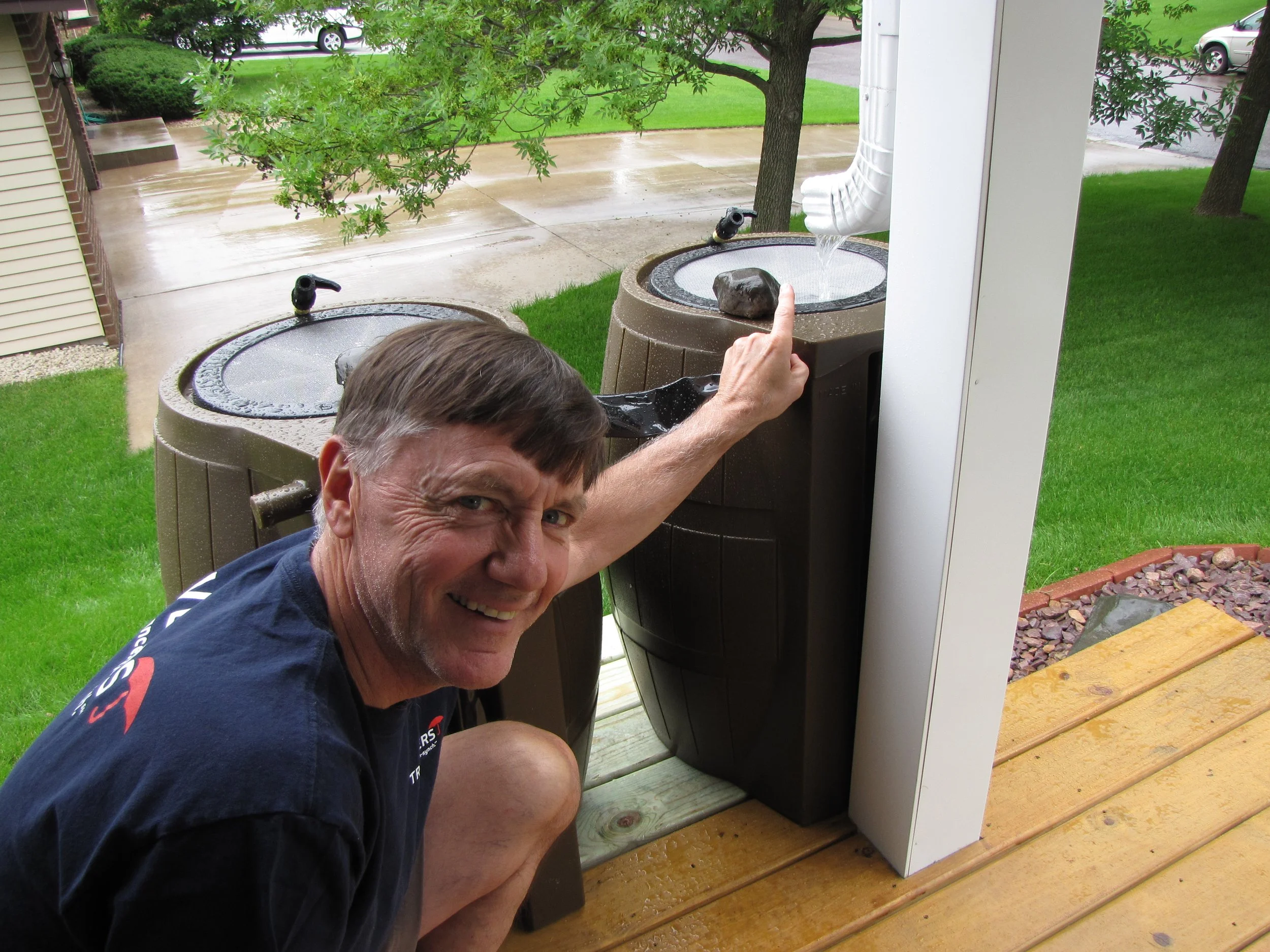 Use rain barrels to save water and money