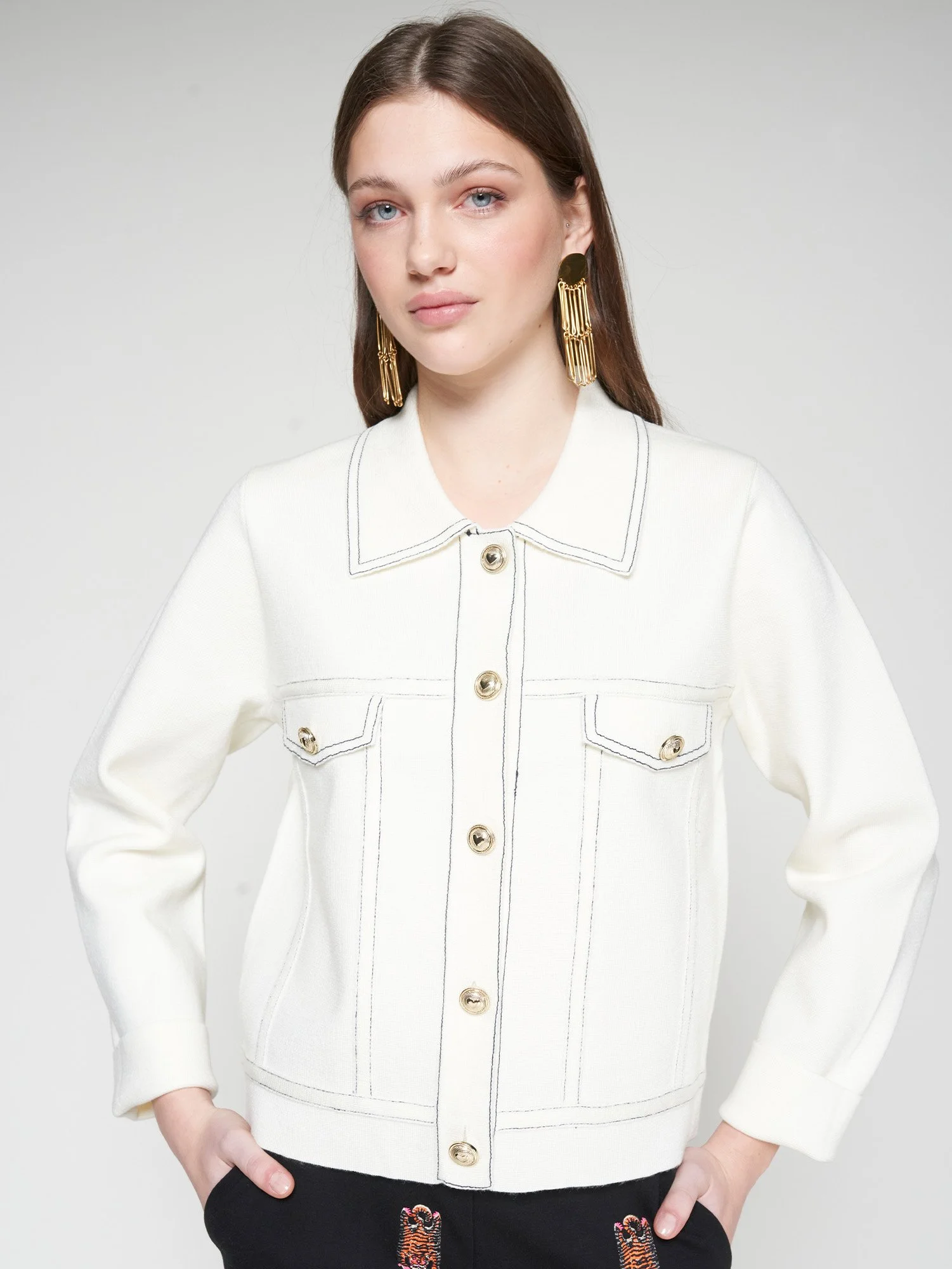 Pespunte Cardigan